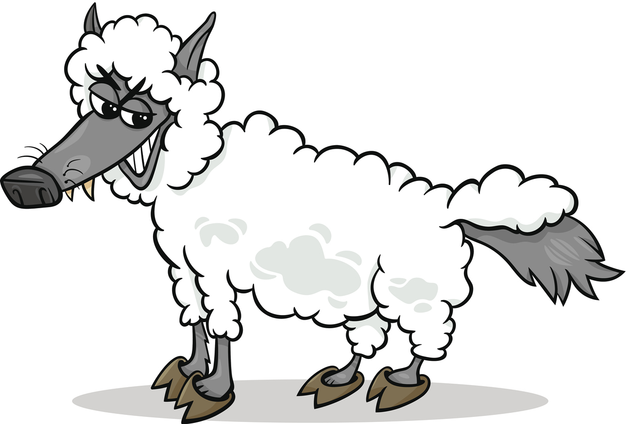 wolf in sheeps clothing cartoon